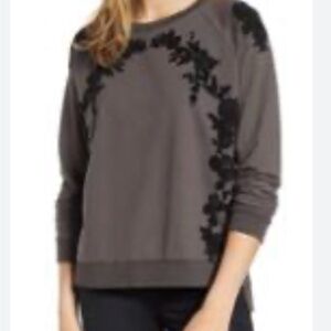 Lucky Brand Boxy Embellished Sweatshirt